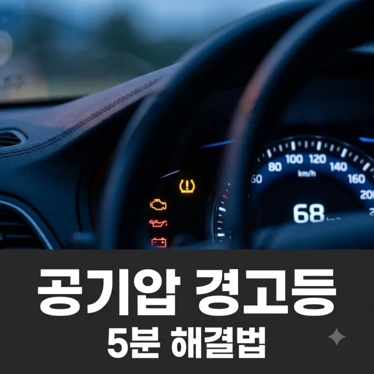 타이어 공기압 경고등 해결 방법과 차종별 적정 수치 완벽 가이드