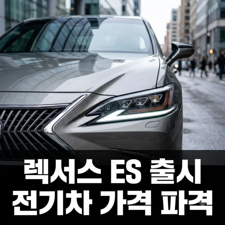 렉서스 ES 풀체인지 출시! 전기차가 하이브리드보다 저렴한 이유