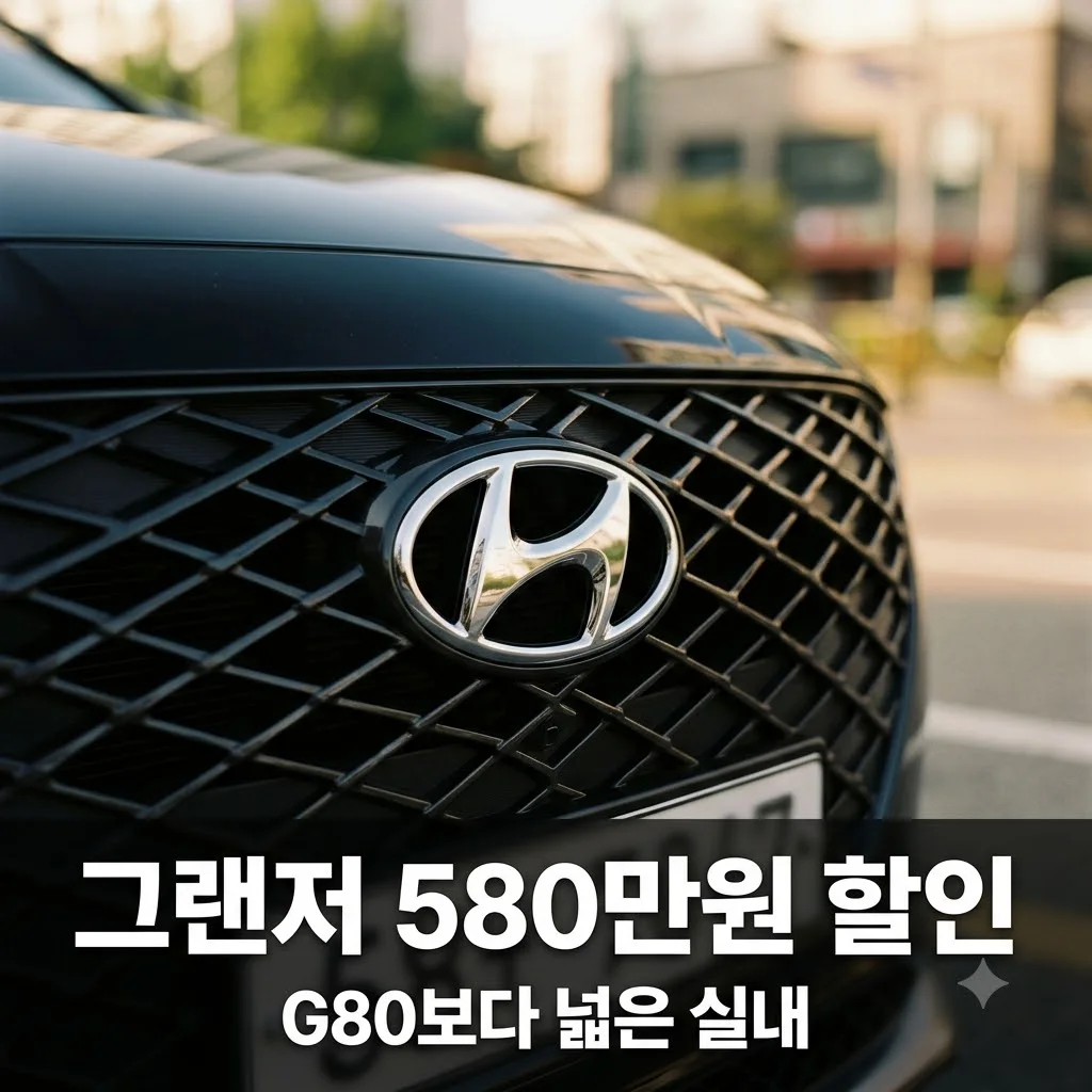 그랜저 할인 580만원 혜택! G80보다 넓은 3천만원대 프리미엄 세단