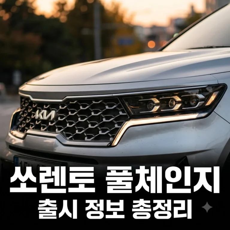 쏘렌토 풀체인지 예상 출시일 및 디자인 변화 총정리 (MQ5 후속)