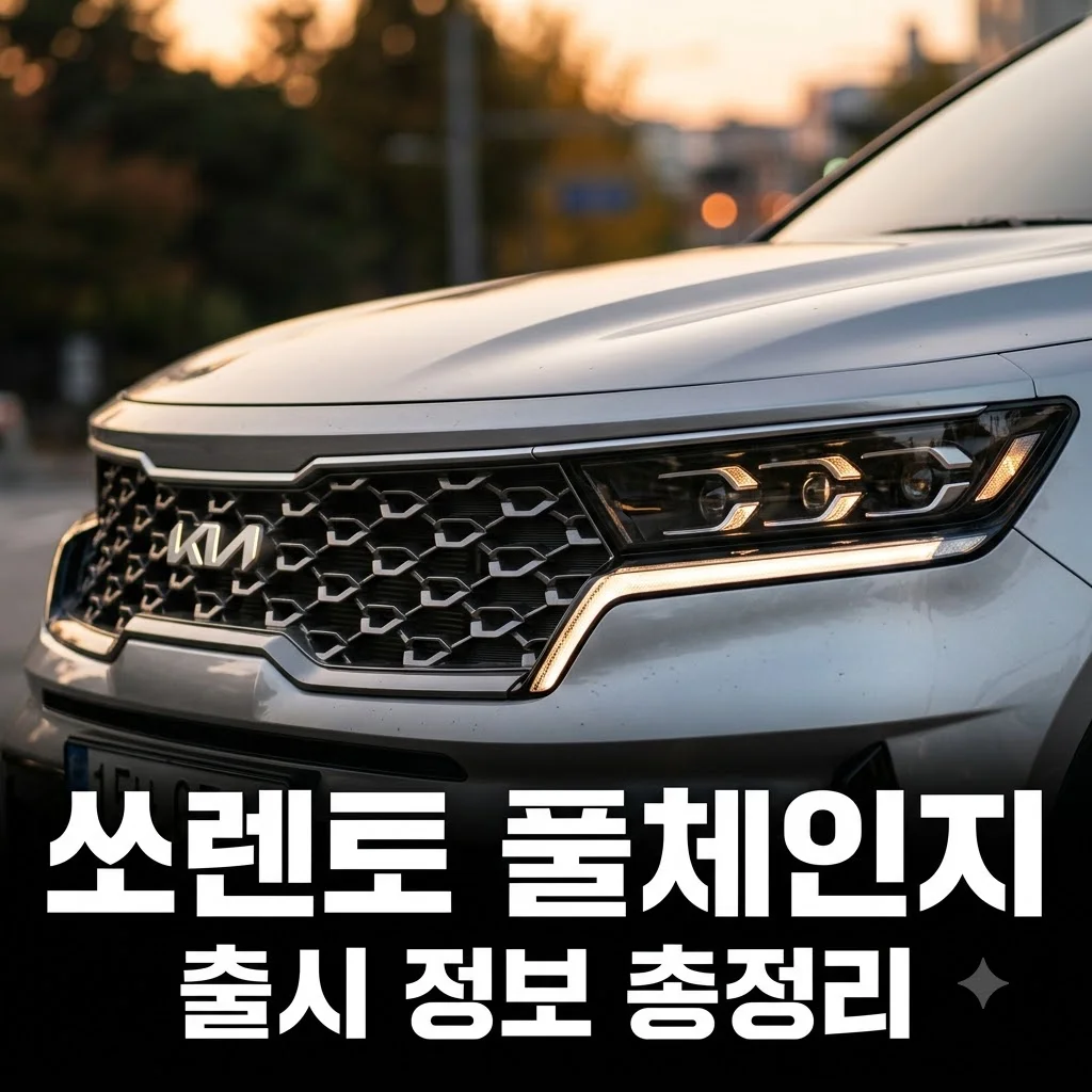 쏘렌토 풀체인지 예상 출시일 및 디자인 변화 총정리 (MQ5 후속)