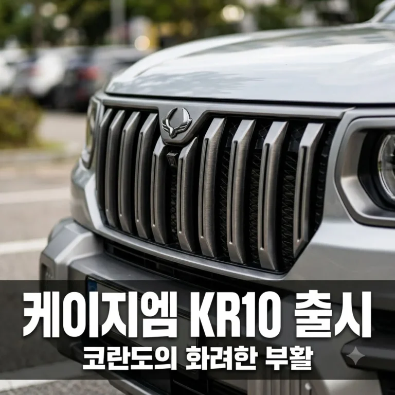 KGM KR10 코란도 후속 출시일과 디자인 정체성 완벽 정리