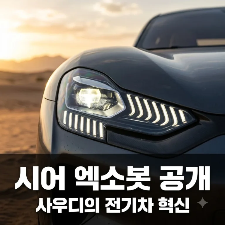 사우디 전기차 시어 엑소봇 공개! 1111마력 제로백 2.1초의 혁신