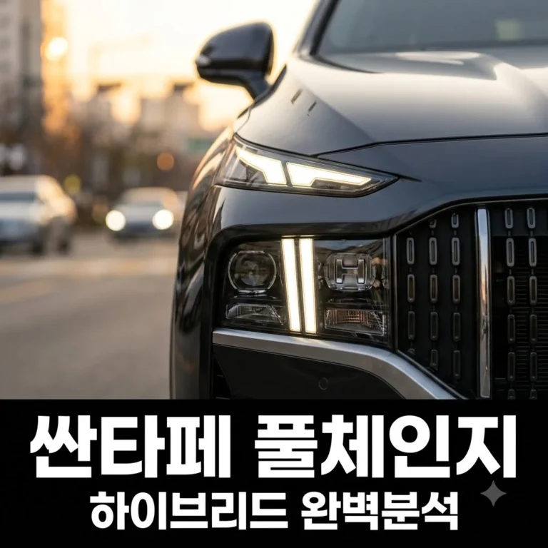 싼타페 풀체인지 MX5 완벽 분석: 하이브리드 가격 연비 실내 공간 총정리