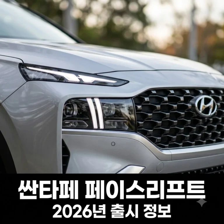 싼타페 페이스리프트 유출 정보 총정리! 디자인 변화와 출시일 가격 예상