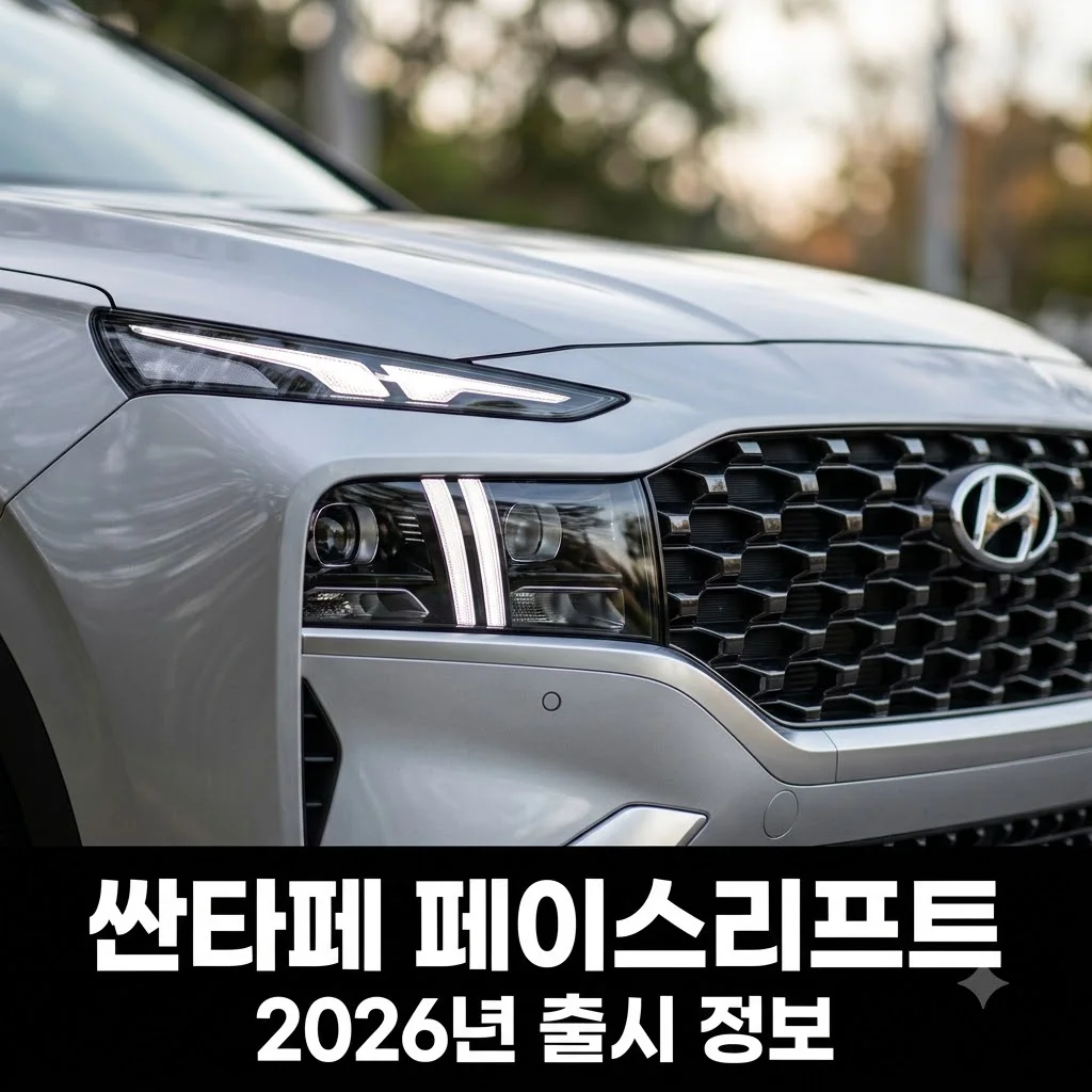 싼타페 페이스리프트 유출 정보 총정리! 디자인 변화와 출시일 가격 예상