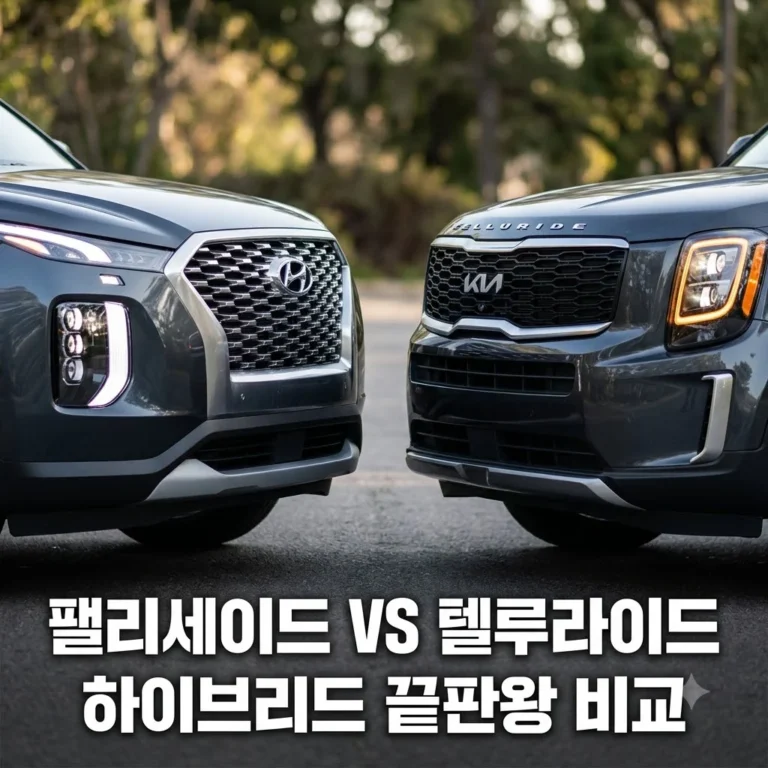 현대 팰리세이드 VS 기아 텔루라이드 하이브리드 비교, 승자는?