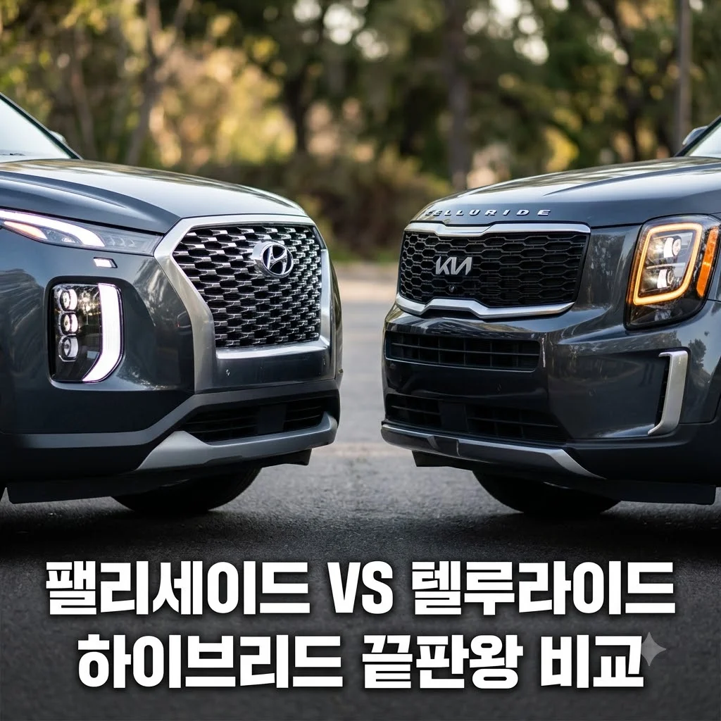 현대 팰리세이드 VS 기아 텔루라이드 하이브리드 비교, 승자는?