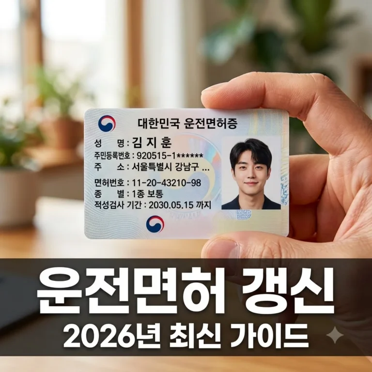 운전면허증 갱신 방법 및 준비물 총정리 (2026년 최신 가이드)
