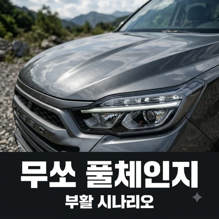 무쏘 풀체인지 부활? 팰리세이드 위협할 KGM 정통 SUV 예상 총정리