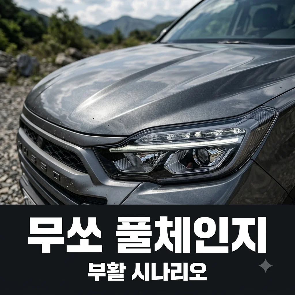 무쏘 풀체인지 부활? 팰리세이드 위협할 KGM 정통 SUV 예상 총정리