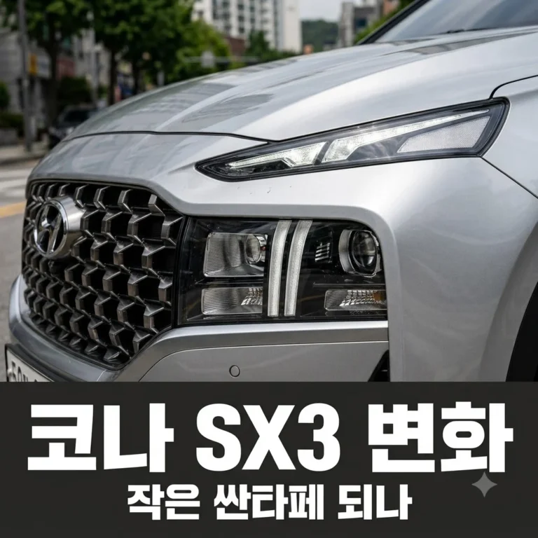 현대 코나 SX3 디자인 변화, 작은 싼타페로 풀체인지될까?
