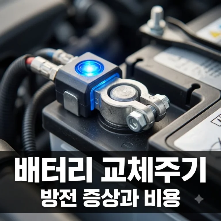 자동차 배터리 교체주기 방전 증상 총정리 | 수명 확인과 비용