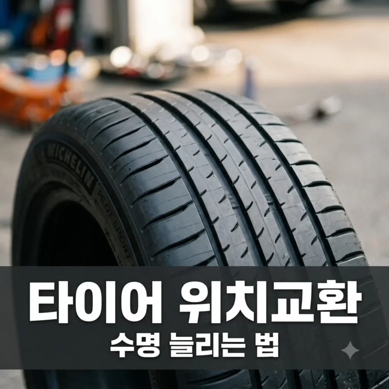 타이어 위치교환 주기 | 앞뒤 수명 늘리는 관리 방법 및 꿀팁