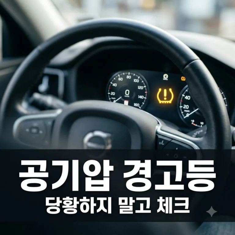 타이어 공기압 경고등 켜졌을 때 대처법과 차종별 적정 수치 정리