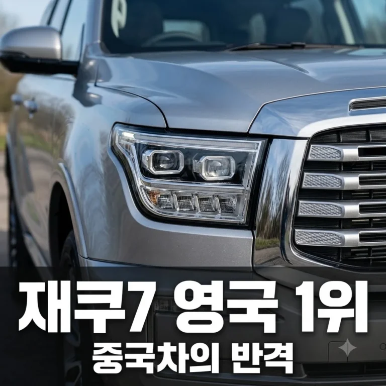 재쿠7 영국 판매 1위 기록! '테무 레인지로버' 스포티지 제친 이유
