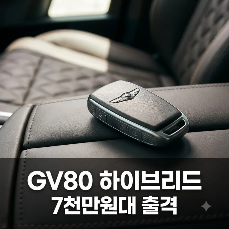 GV80 하이브리드 가격 7천만원대 확정? 제네시스 승부수 분석