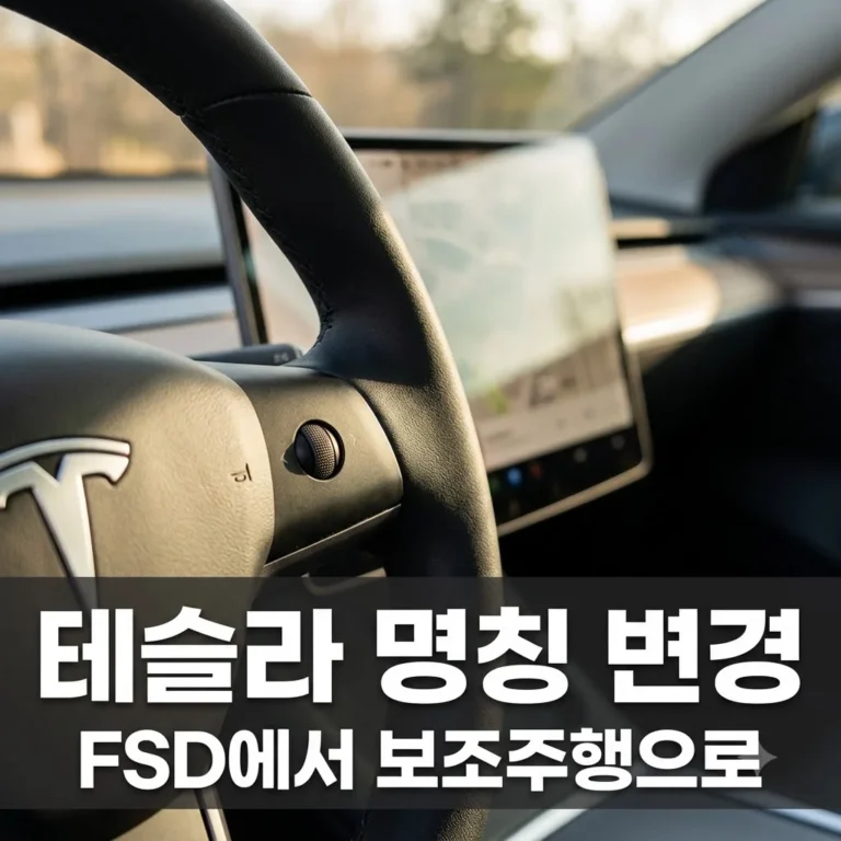 테슬라 FSD 명칭 변경 유럽서 '보조주행'으로 바뀐 이유와 영향