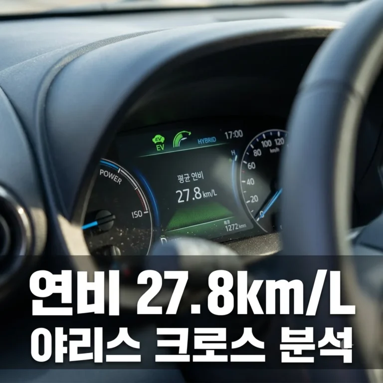 야리스 크로스 하이브리드 연비 27.8km/L? 아반떼와 비교 분석