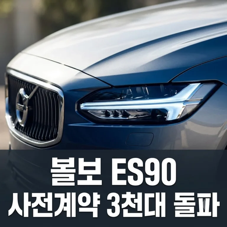 볼보 ES90 사전계약 3천 대 돌파! 7천만 원대 가격 주행거리 완벽 정리