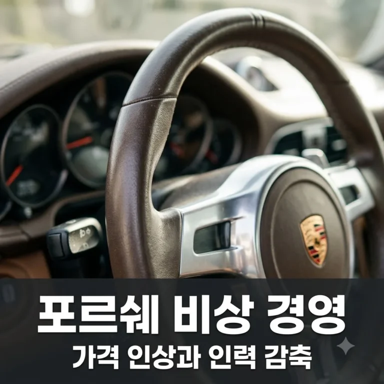 포르쉐 경영 전략 발표: 인력 25% 감축과 차량 가격 20% 인상