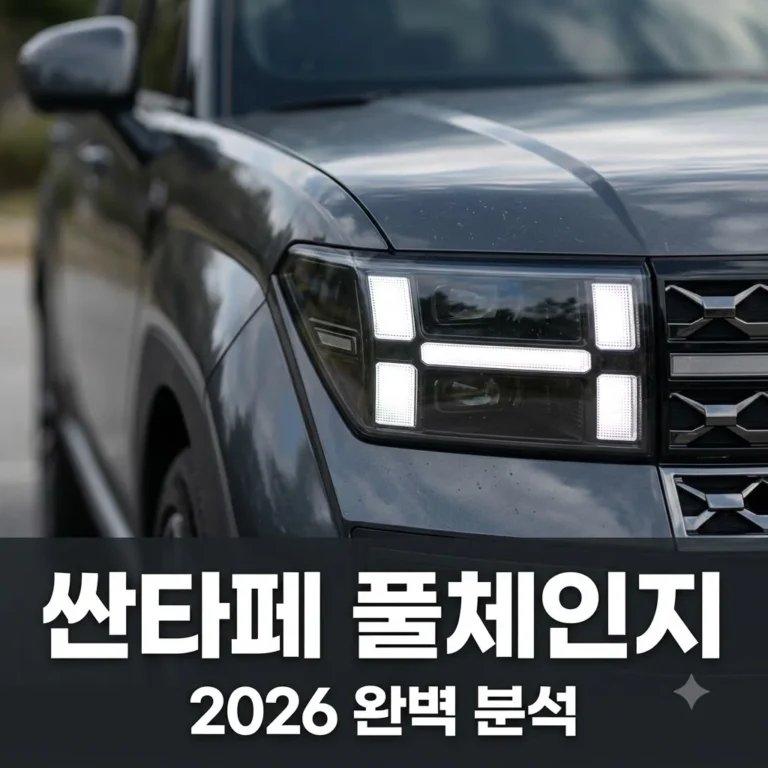 싼타페 풀체인지 가격 제원 출시일 | 2026년 최신 구매 가이드