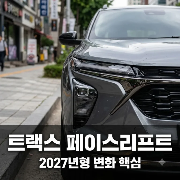 2027 쉐보레 트랙스 페이스리프트 변화 핵심 디자인 및 가격 분석