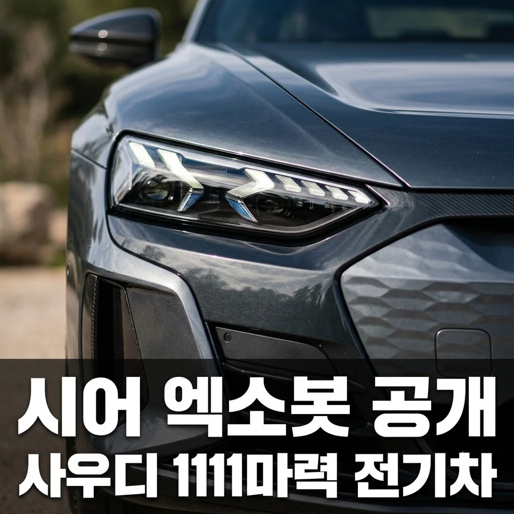 시어 엑소봇 공개, 1111마력 사우디 전기차의 파격적인 스펙과 출시 정보